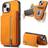 GANGXUN Yellow Detachable Cardholder Case for iPhone 13