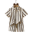 Shein Young BoyTextured Stripe Knit Shirt Set