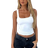 Shein Women's Tank Top Summer Y2K Sexy Young Hot Commuting Versatile Solid Color Top