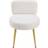 Shein Living And Home 1 Piece Faux Fur Cozy Vanity Stool With Metal Legs Cream Lounge Chair 60cm