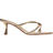 PrettyLittleThing Square Toe Knotted Heeled Mules - Gold