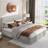 ClassicLiving Mobus Upholstered Ottoman Light Grey 180x200cm