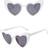 Shein 10pcs Cute And Interesting Heart-Shaped Decorative Party Glasses
