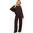 boohoo Loungewear Long Sleeve Top Trousers Pyjama Set - Brown