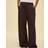Stradivarius Casual Striped Smart Trousers With Crossover - Brown