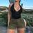 Shein Solid Color High Waisted Crop Sport Shorts - Casual/Beach/Holiday/Outdoor