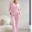 Shein V-Neck Long Sleeved Pajamas Solid Color