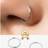 Shein Pure Silver S999 Nose Ring Small Thin Pierced - Silver