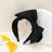 Shein Cute 1pc Solid Twill Double-Layer Side Bow Hairband - Black