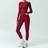Shein Solid Color Sports Top And Pants Base Set - Yoga