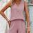Shein Solid Color Textured Casual 2-Piece Set