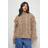 Warehouse Fringe Cross Back Cable Jumper - Beige