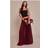 PrettyLittleThing Wine Mesh Drape Maxi Skirt - Red