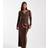 New Look Satin Midi Skirt - Dark Brown