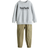 H&M Top & Trousers Set 2-piece - Light Grey/Khaki Green (1238856001)