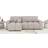 Ebern Designs 3-Piece Corner Sectional Brown Sofa 233cm 3pcs 4 Seater