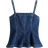 H&M Peplumtop Dame Peplumtop Dame - Mørk Denim