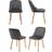 Rosalind Wheeler Upholstered Dark Grey Kitchen Chair 81cm 4pcs