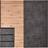 Carryhome Sliding Door Dark Grey/Artisan Oak Storage Cabinet 170x200cm