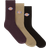 Dickies Valley Grove Socks 3-pack Unisex - Plum Purple
