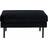 Venture Home Zoom Velvet Black Pouffe 47cm