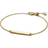 Pandora Gold Engravable Bar Chain Bracelet 18cm - Clear