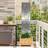 vidaXL Garden Privacy Screen Floral Silver 32 x 140 cm