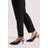 Dorothy Perkins Wide Fit Dova Slingback Kitten Heel Court Shoes - True Black