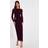 Quiz Buckle Midaxi Dress New Look - Dark Purple