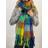 SVNX Soft Chunky Checked Scarf with Tassels - Blue Multi