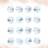 Shein 16pcs Blue Little Bear Babe Shower Paper Cards