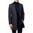 Xposed Mens Herringbone Long Overcoat Retro Wool Mix - Tailored