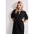 Dorothy Perkins Empire Seam Puff Sleeve Midi Dress - Black