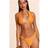 PrettyLittleThing Gold Ring Triangle Bikini Top - Orange