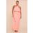 PrettyLittleThing Plus Peach Chiffon Halter Neck Maxi Dress - Orange