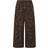 Yours Abstract Wide Leg Trousers Curve Brown Black