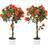 OutSunny 2 Pack 90cm Rose Tree Artificial Plant 2pcs