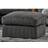 Furniture 786 Chicago Jumbo Cord Footstool Grey Foot Stool