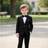 Shein 3 Pieces Formal Suit For Boys Black