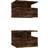 vidaXL 815313 Smoked Oak Bedside Table 31x40cm 2pcs