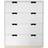 Asplund Snow A White/Exhaust Pipe Chest of Drawer 90x109cm