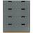 Asplund Snö A Storm Grey/Oak Base Chest of Drawer 90x109cm