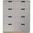 Asplund Snö A Light Grey/Oak Base Chest of Drawer 90x109cm