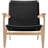 Carl Hansen & Søn CH25 White Oiled Oak/Black Lounge Chair 73cm