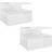 vidaXL 800418 High Gloss White Bedside Table 31x40cm 2pcs