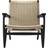 Carl Hansen & Søn CH25 Black Lacquered Oak/Natural Lounge Chair 73cm