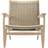 Carl Hansen & Søn CH25 White Oiled Oak/Natural Lounge Chair 73cm