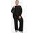 boohoo Plus Soft Rib Cardigan Elasticated Trouser Set - Black