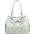 Fontanella Fashion Mayer Ribbon Dual Compartment Shoulder Tote Bag - Silver
