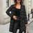 Shein Plaid Long Sleeve V-Neck Casual Pocket Coat - Spring/Autumn